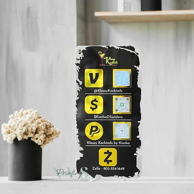 QR Code Payment Sign / Scan To Pay Sign / QR Code Display Stand