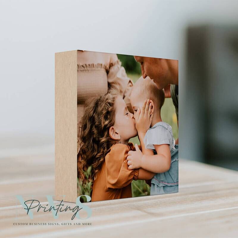 Photo Print Wooden Block Plaque