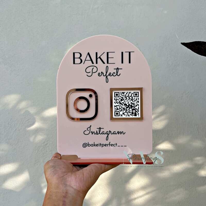 Arch Business Social Media QR Code Sign Arch Business Social Media QR Code Sign