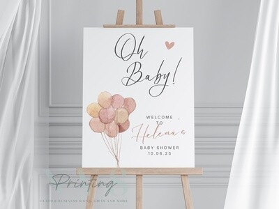 Baby Shower Signage + Decor