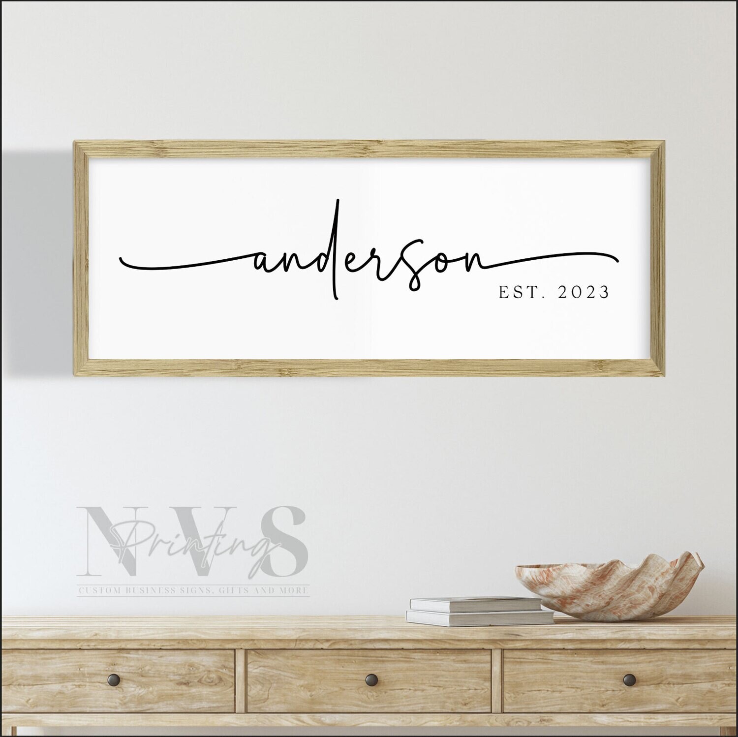 Personalised Family Last Name with Established Year Sign Personalised Family Last Name with Established Year Sign