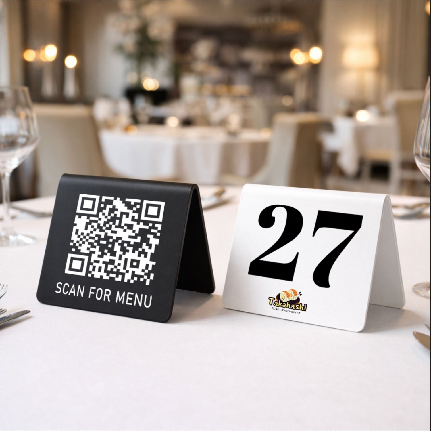 Custom QR Code Table Stand | Menu, Order & Payment Sign
