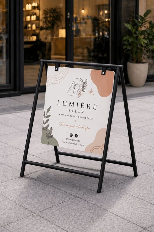 Custom A-Frame Swing Sign with Printed Panel | Footpath Sign
