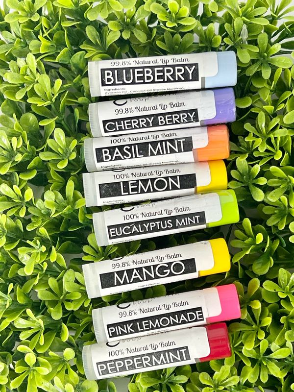 Avocado Lip Balm in 6 different flavors