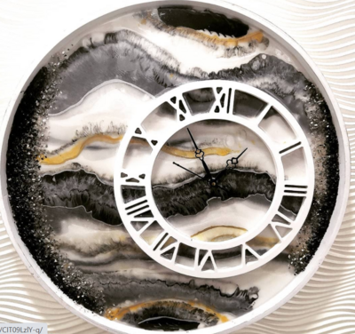 Resin Wall Clock ساعة الرزن للحاىط