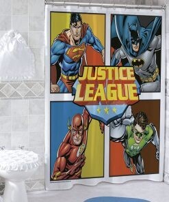 CORTINA ESTAMPADA SUPERHEROES C/GANCHOS