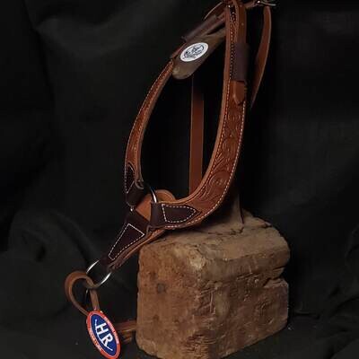 Trail Pulling Collar Hand Tooled Swirl Oiled