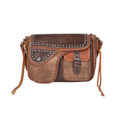 Montana West Embossed Collection Crossbody - Coffee