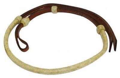 4' Rawhide Braided Leather Over And Under Whip