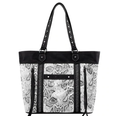 Snake Print Concealed Carry Wide Tote