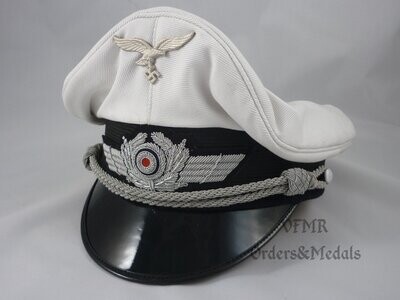 Gorra de oficial de la Luftwaffe para el uniforme de verano