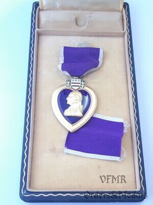 Corazón Púrpura con caja (II Guerra Mundial)