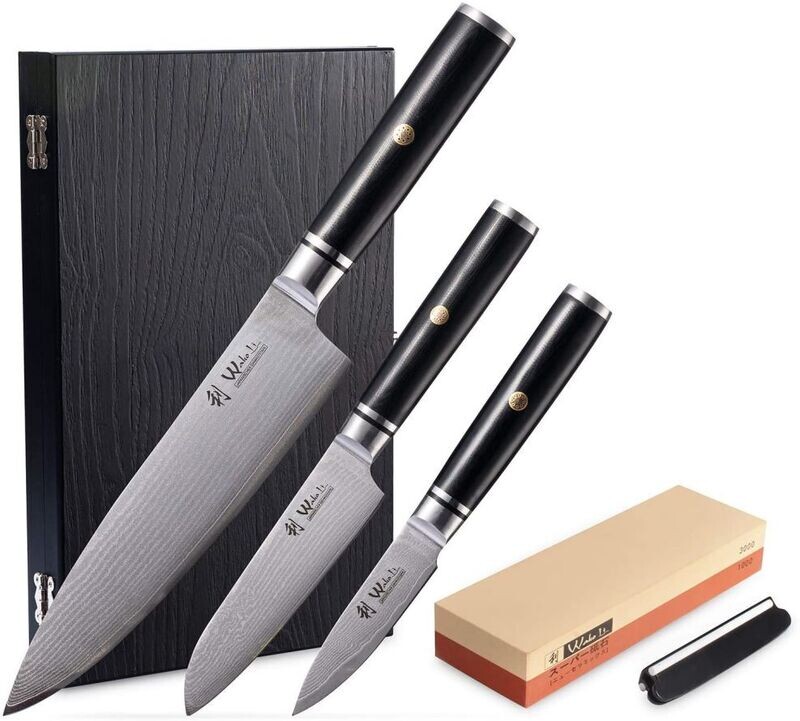 Damastmesser 3er Set