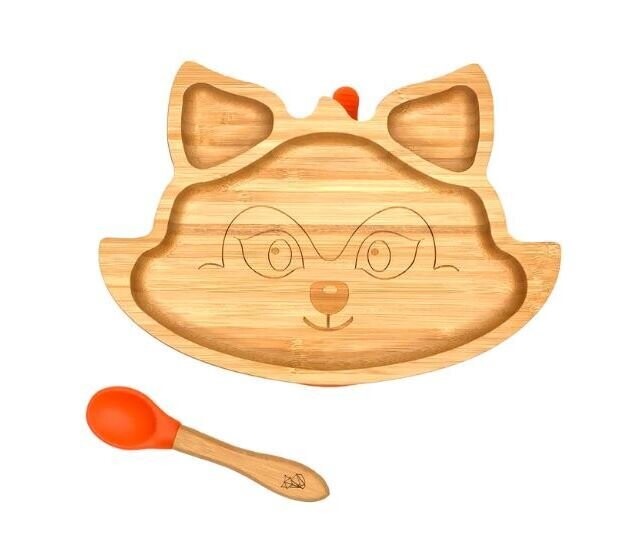 Children's plate set made of bamboo (fox) Children's plate set made of bamboo (fox)