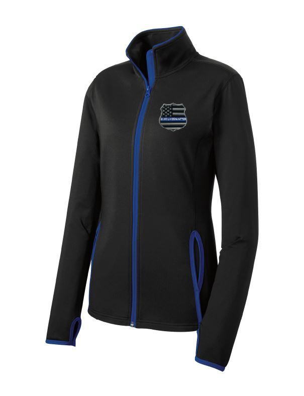 Ladies Sport Wick Stretch Contrast Full Zip Jacket