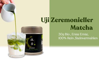 Japanischer Matcha - Ceremonial Grade UJI - 30 g Dose - Bio - gemahlen