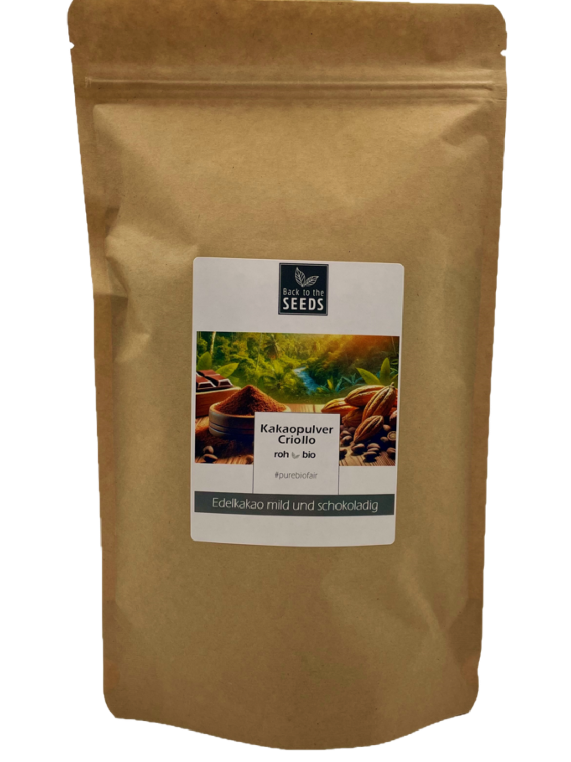 Kakaopulver Criollo, stark entölt, roh - bio