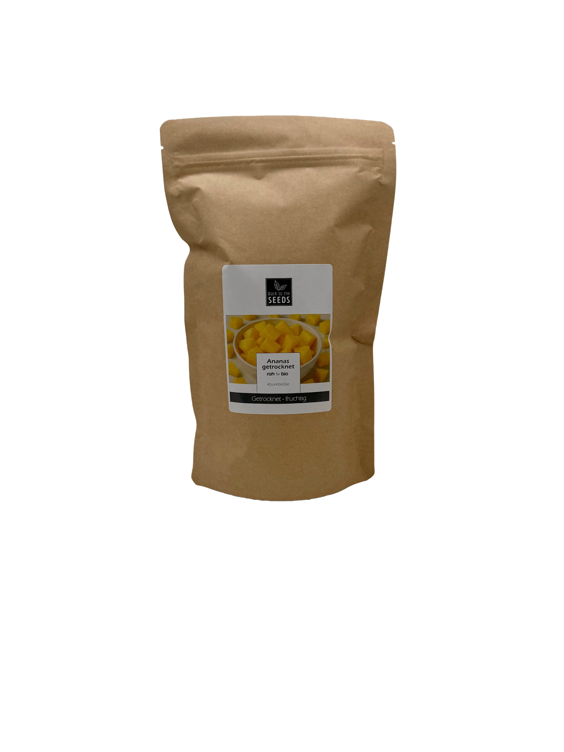 Getrocknete Bio-Ananas, ohne Zuckerzusatz, 200 g aus Peru, ohne Zusatzstoffen und Rohkostqualität