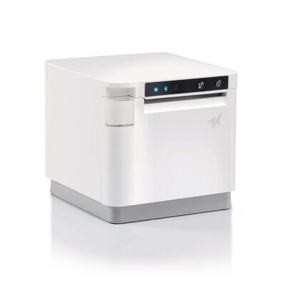 Star mC-Print3 Thermal, 3", Cutter, Ethernet (LAN), USB, Lightning, Bluetooth, CloudPRNT, Peripheral Hub, White