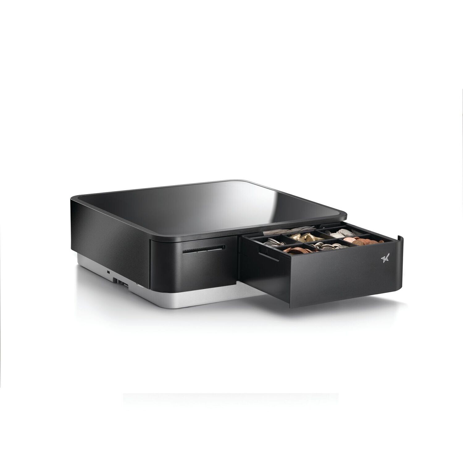 Star mPOP Combined cash drawer and 2"printer, Black,USB-C with “Data & Charge” for iOS Black