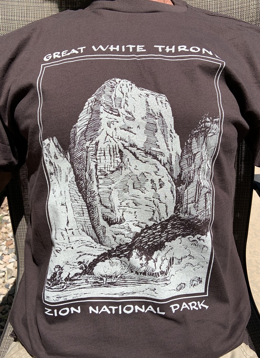 Great White Throne T-Shirt | Dark Chocolate w/ Off-White Ink