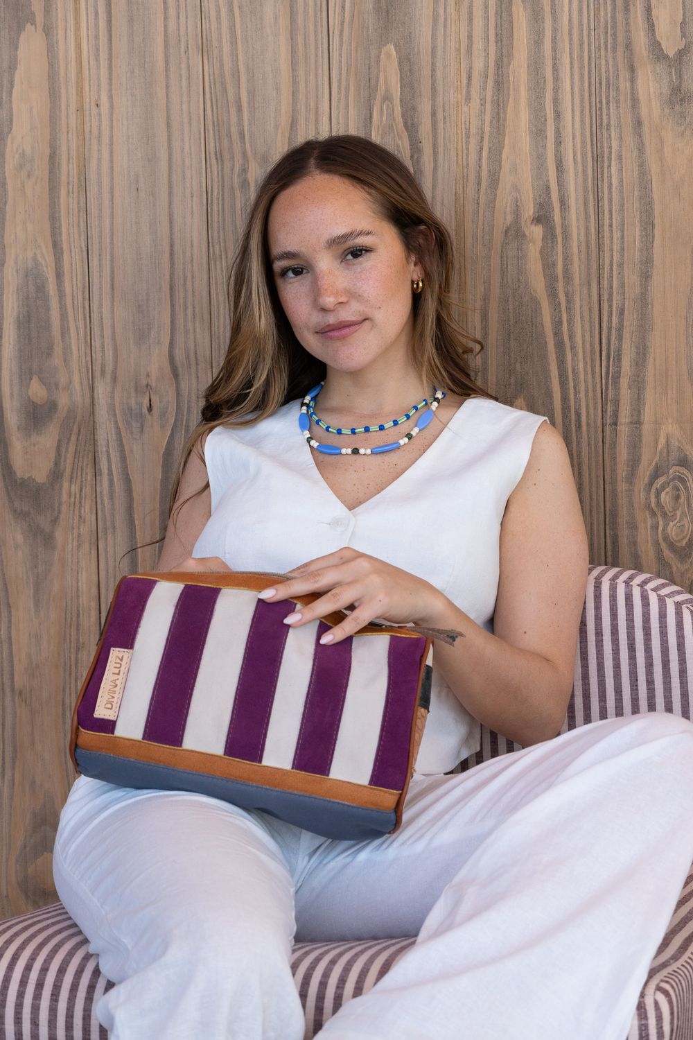 Necessaire Stripes - Morado