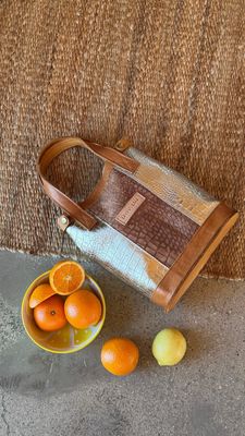 Matera sur crocco con correa - Plata