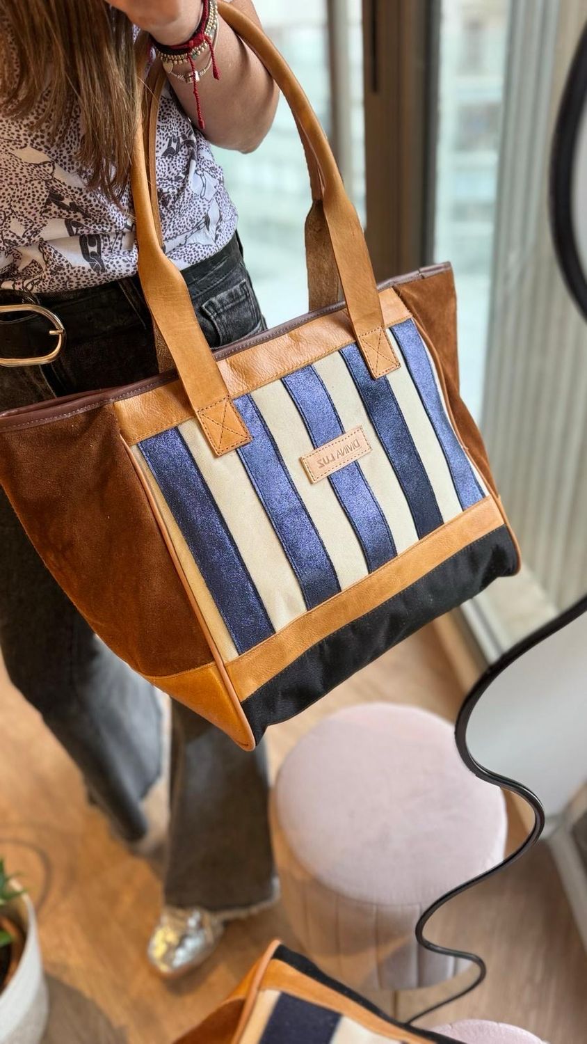 Bolso Finde Stripes - Marino