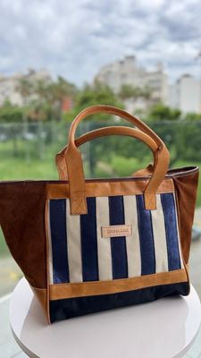 Bolso Finde Stripes - Marino