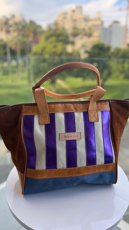 Bolso Finde Stripes - Violeta