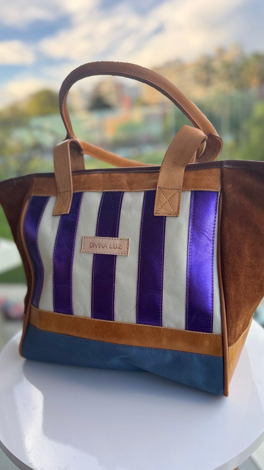 Bolso Finde Stripes - Violeta