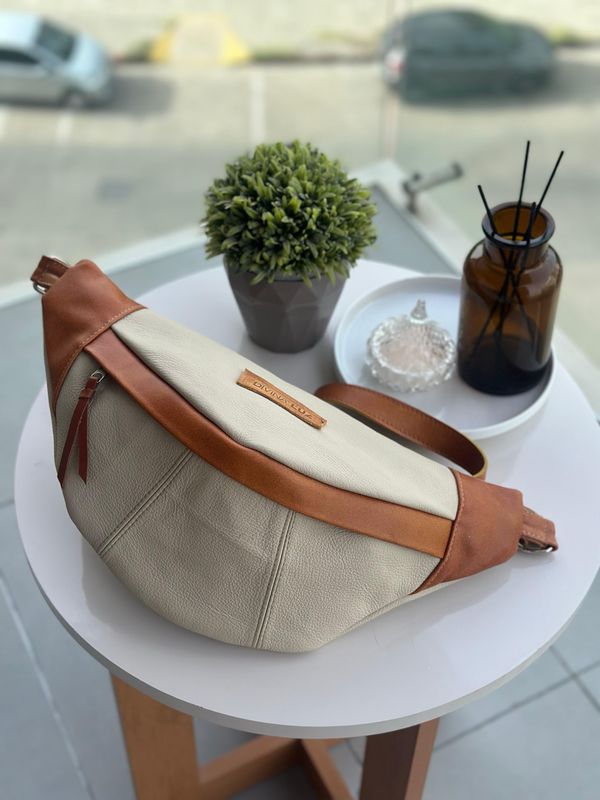 Riñonera XL - crudo / camel