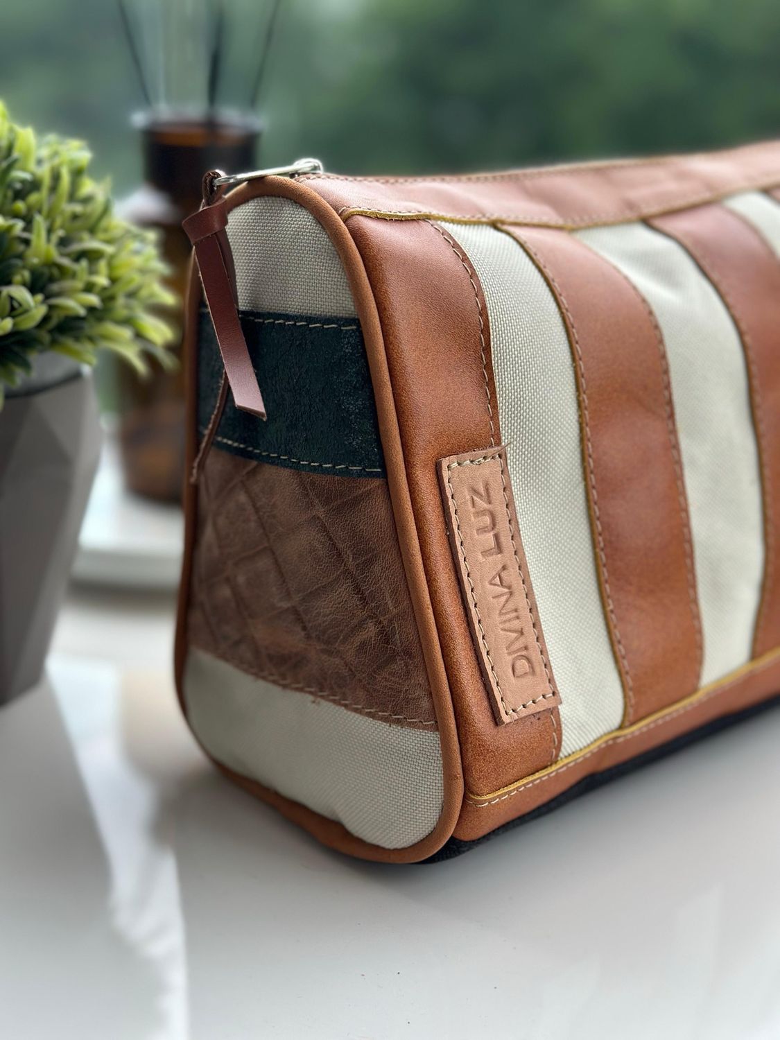 Necessaire Stripes - Camel