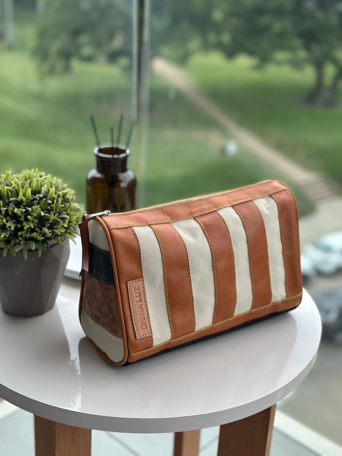 Necessaire Stripes - Camel