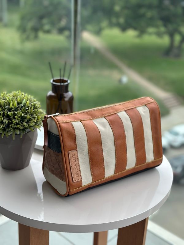 Necessaire Stripes - Camel