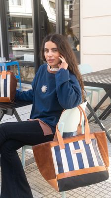 Bolso Finde Stripes - Marino