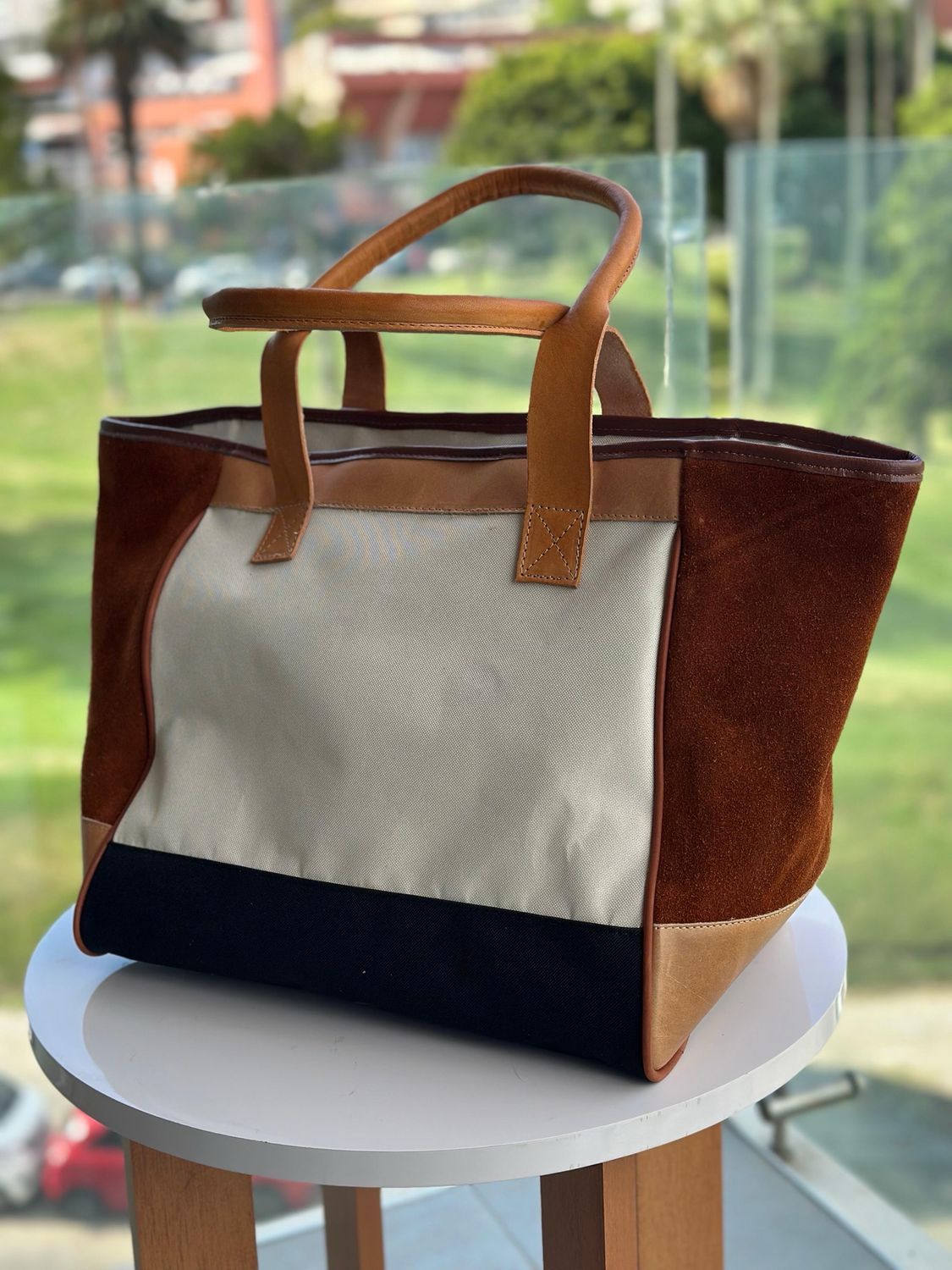 Bolso finde Stripes - Oro