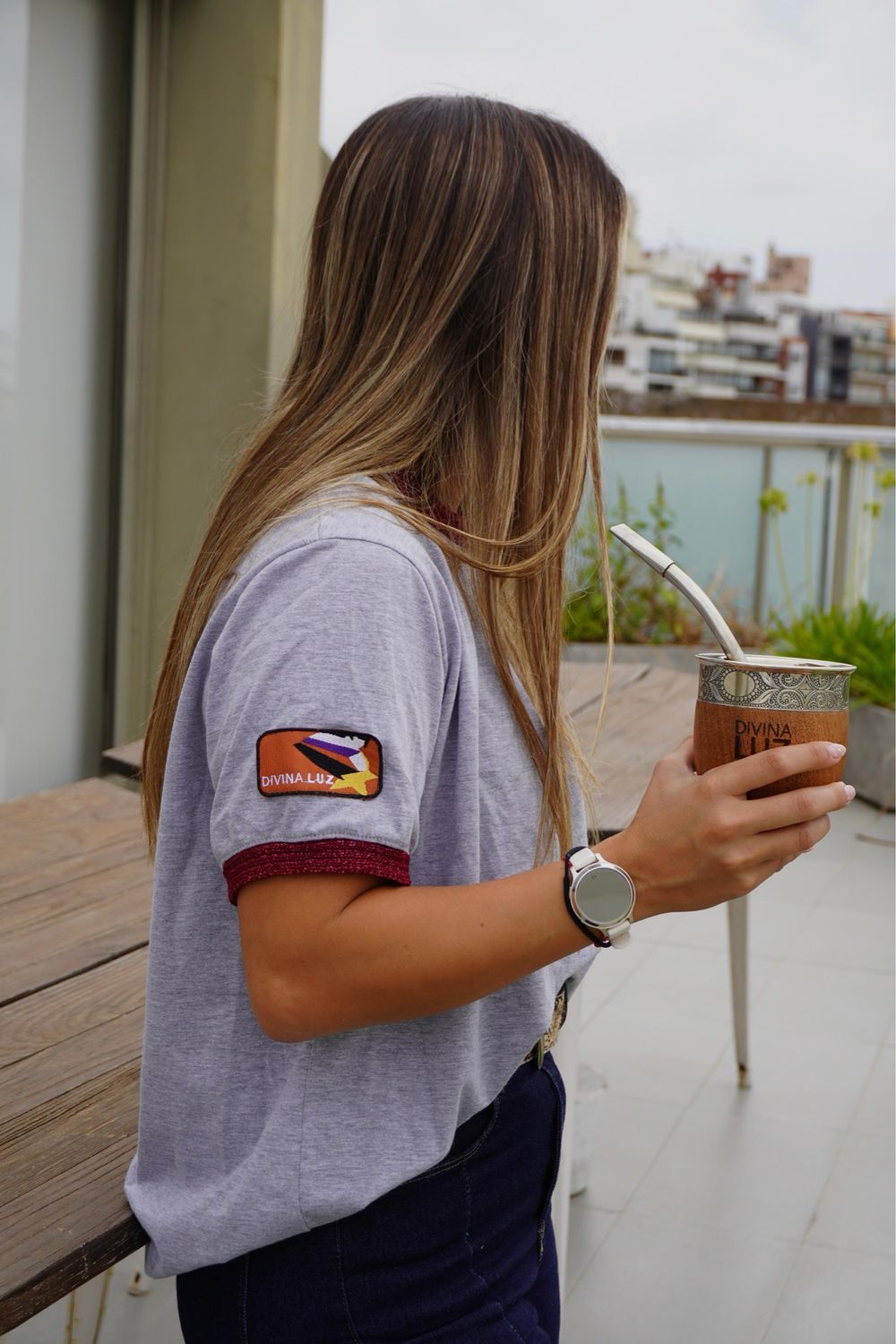 Remera Palm - Gris