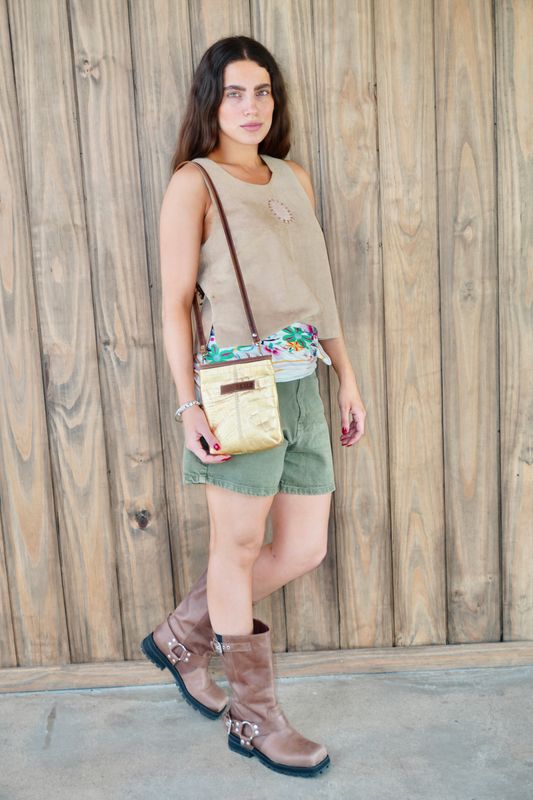 Cel Bag Crocco - Dorado
