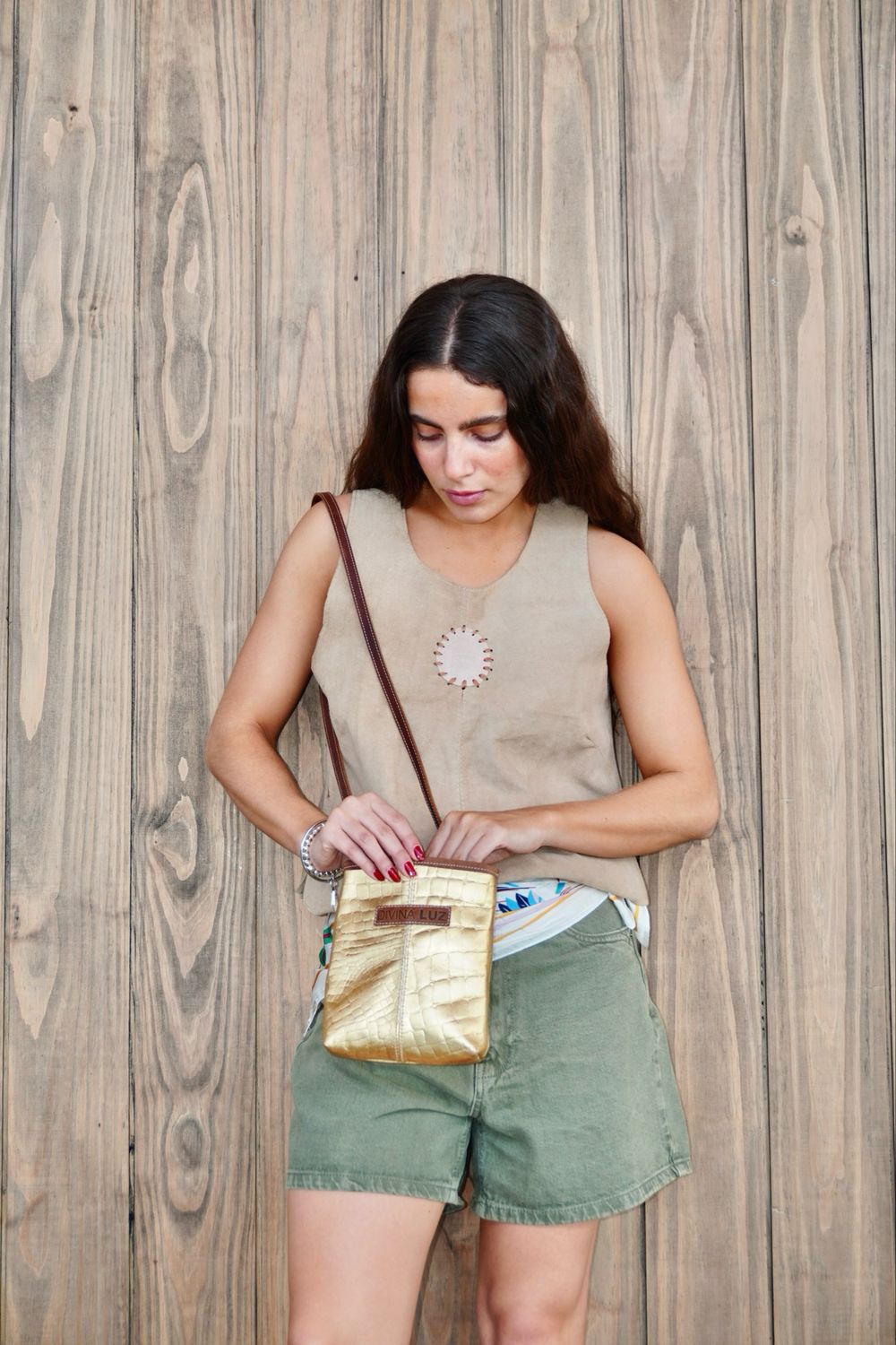 Cel Bag Crocco - Dorado