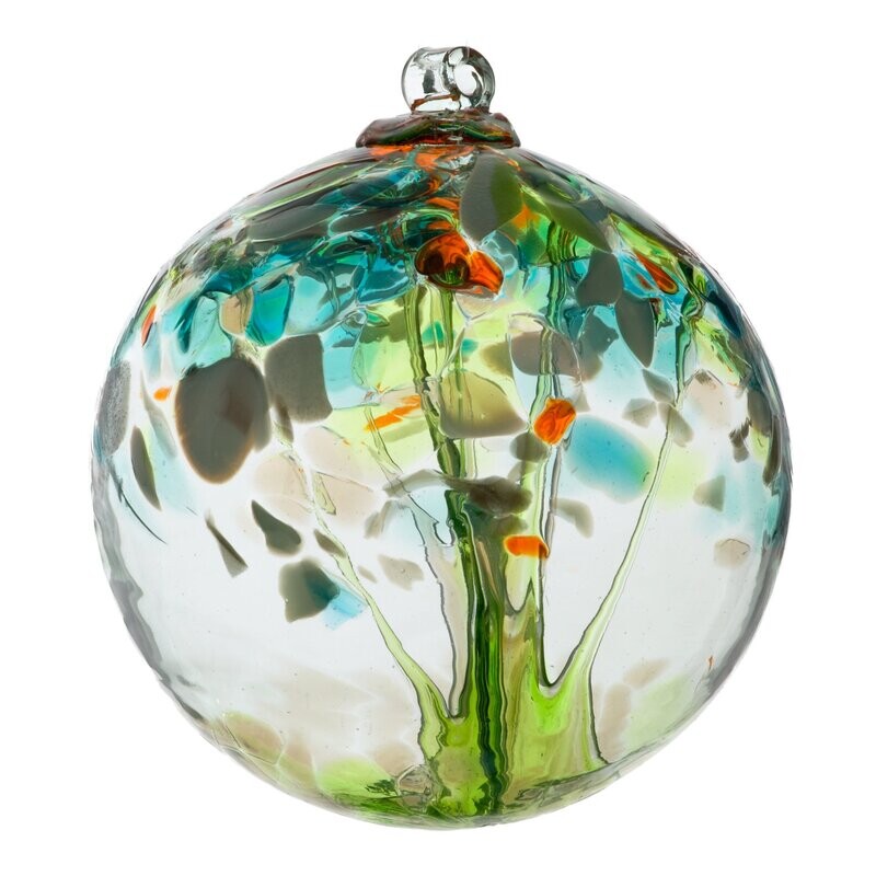2" Glass Orb Tree Of Rebirth