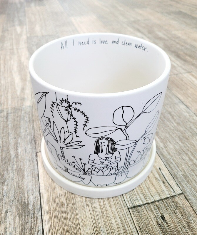 7" Plant Lady Pot