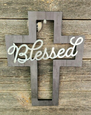 Blessed Charcoal Wall Cross