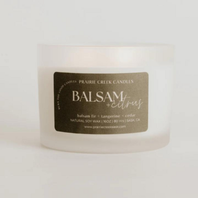 16oz Balsam and Citrus Wood Wick Candle