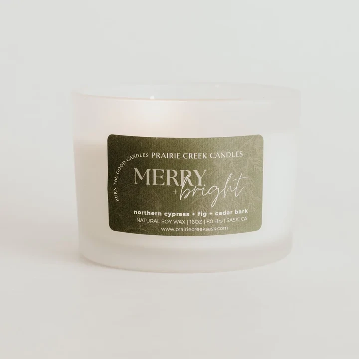 16oz Merry and Bright Wood Wick Candle