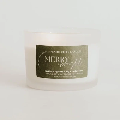 16oz Merry and Bright Wood Wick Candle