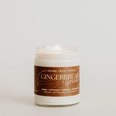 8oz Gingerbread and Spice Wood Wick Candle