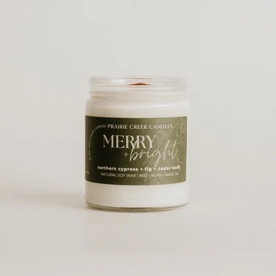 8oz Merry and Bright Wood Wick Candle