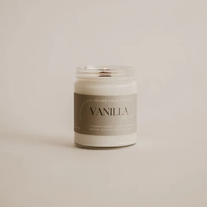 8oz Vanilla Chai Wood Wick Candle