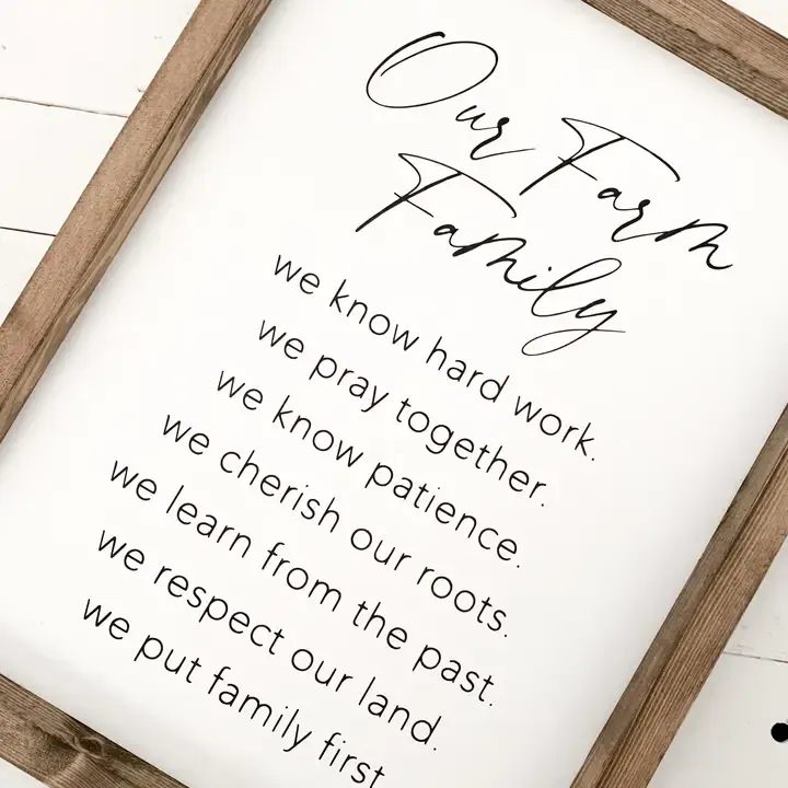 Our Farm Family - Dark Walnut